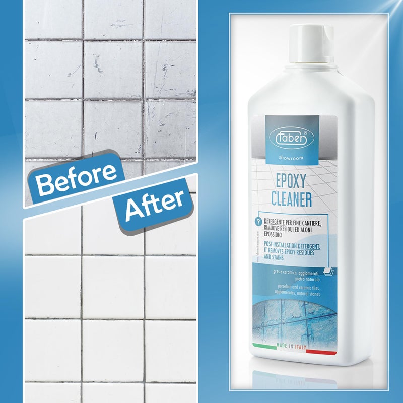 FABER Epoxy Remover â€“ Epoxy Resin Haze Remover and Post Construction Cement Grout Cleaner to Renew Refresh & Restore Natural Shine of Porcelain Ceramic Tile Floor - Heavy Duty Alkaline Compound - Image 5